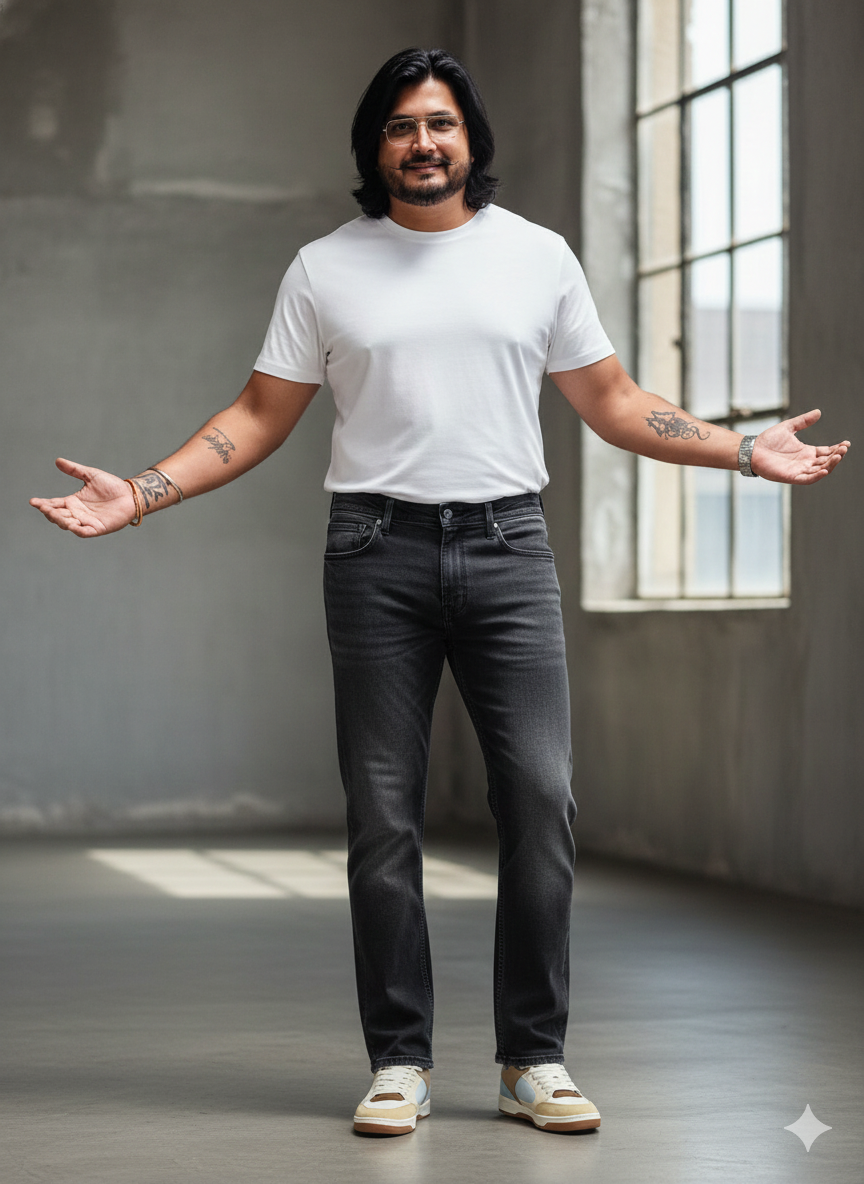 Men's Slim Odour Free Tapered Fit Mid Rise Jeans