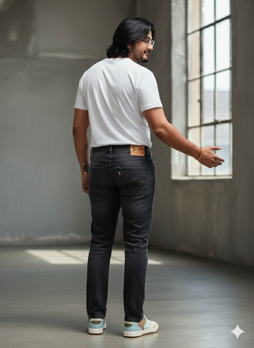 Men's Slim Tapered Fit Mid Rise Jeans